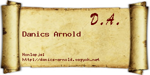 Danics Arnold névjegykártya